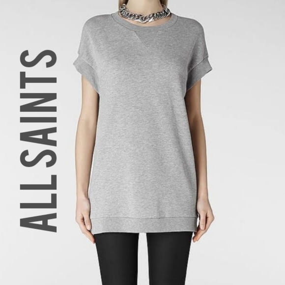 All Saints Sweaters - All Saints Cooper Sweat (Grey Marl) Size 4